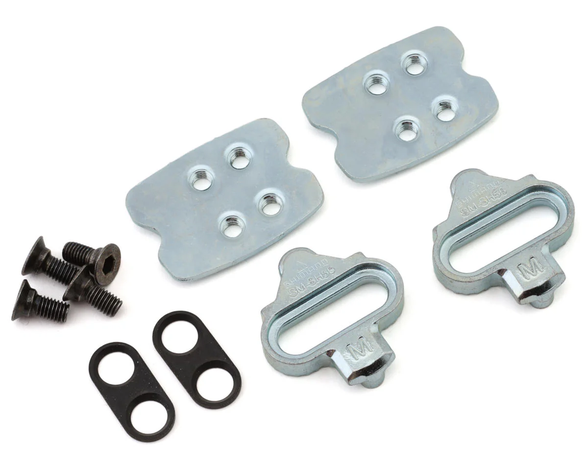 Shimano SM-SH56 SPD Multi-Release Cleats (Silver) (4°) (w/ Cleat Nut Plates)